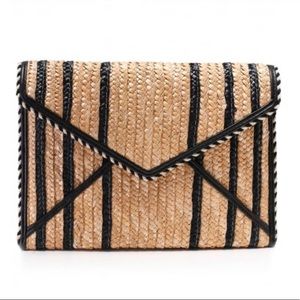 Rebecca minkoff Leo straw clutch